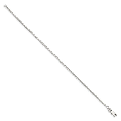 10 Inch Sterling Silver 1.75mm Curb Chain Anklet