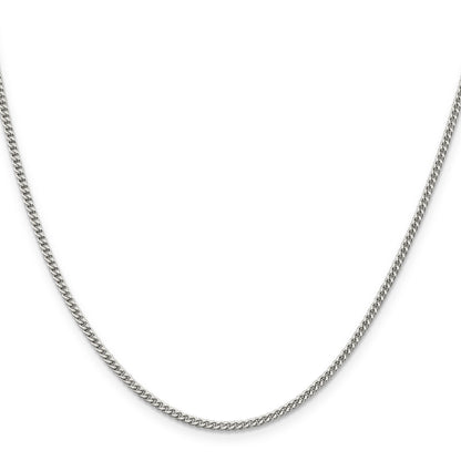14 Inch Sterling Silver 2mm Curb Chain
