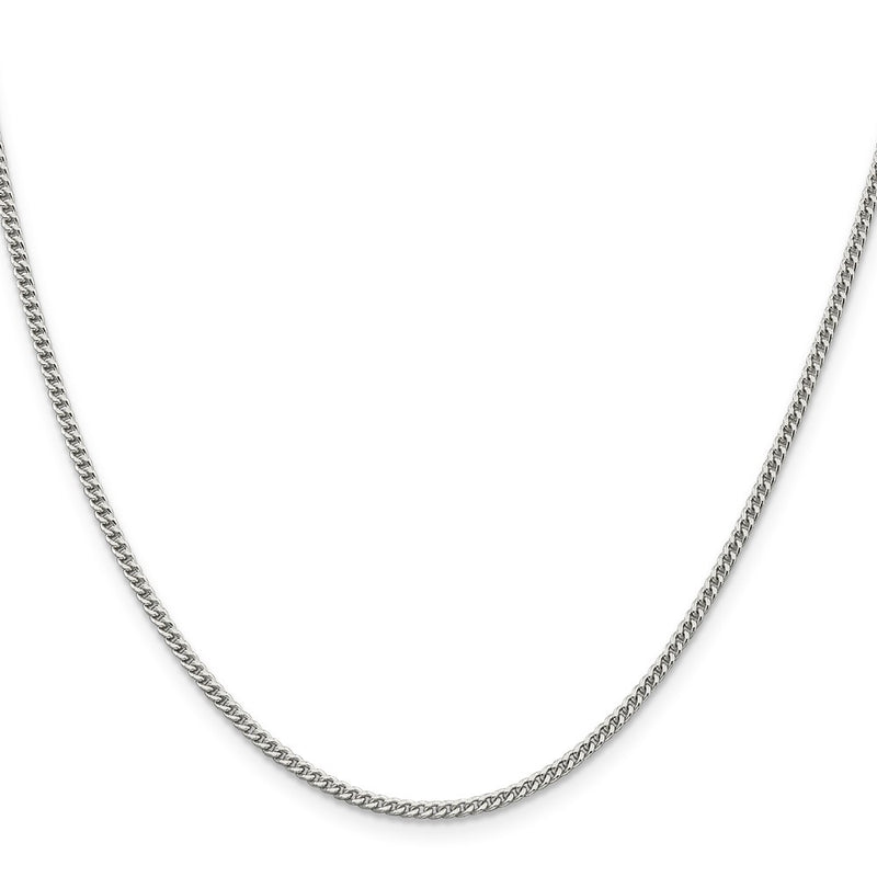 20 Inch Sterling Silver 2mm Curb Chain Necklace