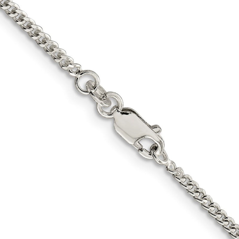 16 Inch Sterling Silver 2mm Curb Chain Necklace