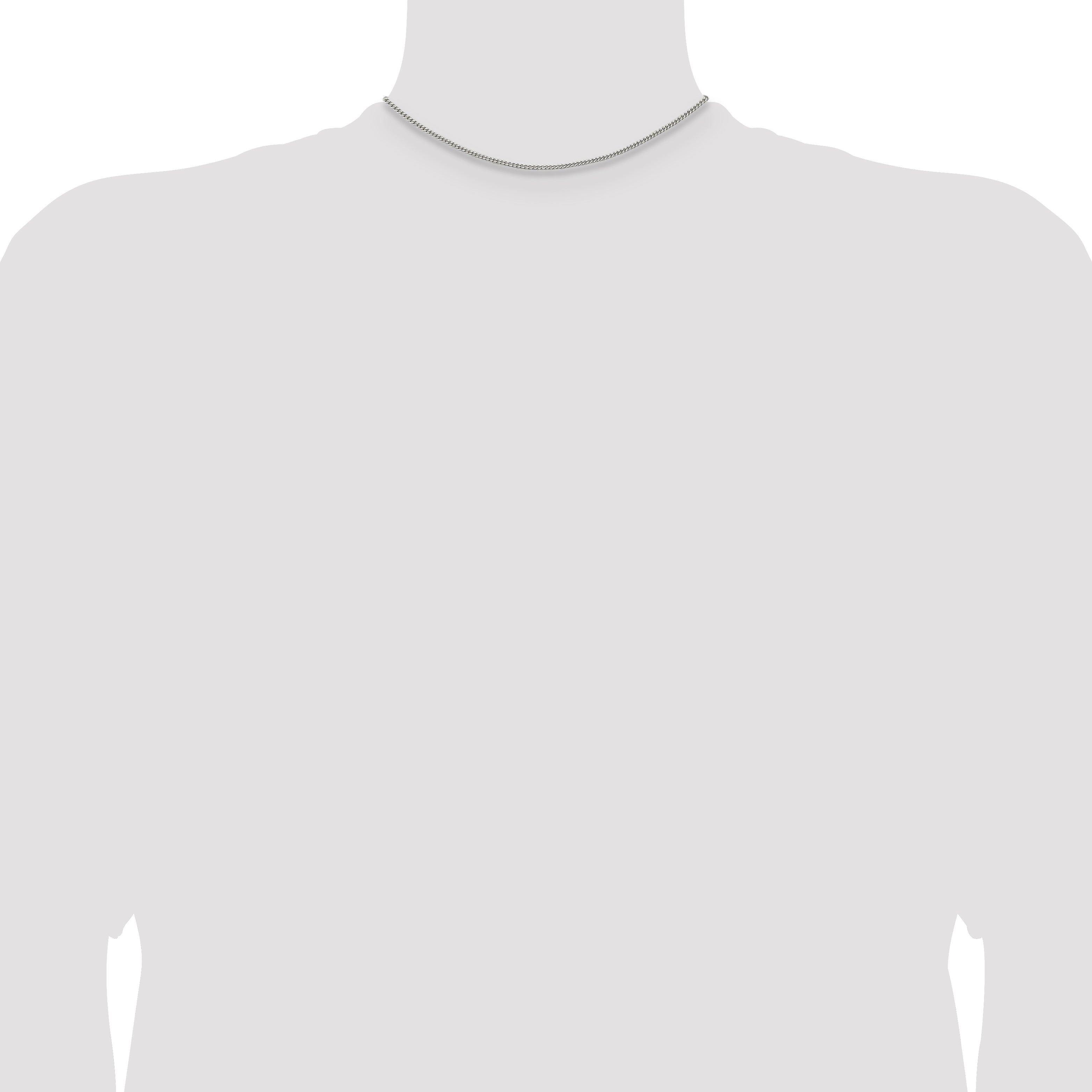 14 Inch Sterling Silver 2mm Curb Chain