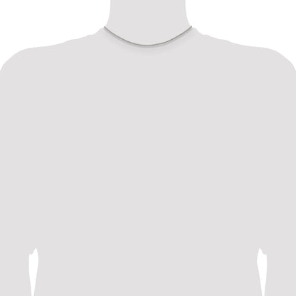 14 Inch Sterling Silver 2mm Curb Chain