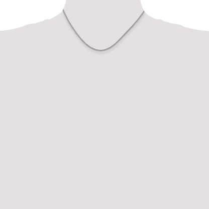 16 Inch Sterling Silver 2mm Curb Chain Necklace