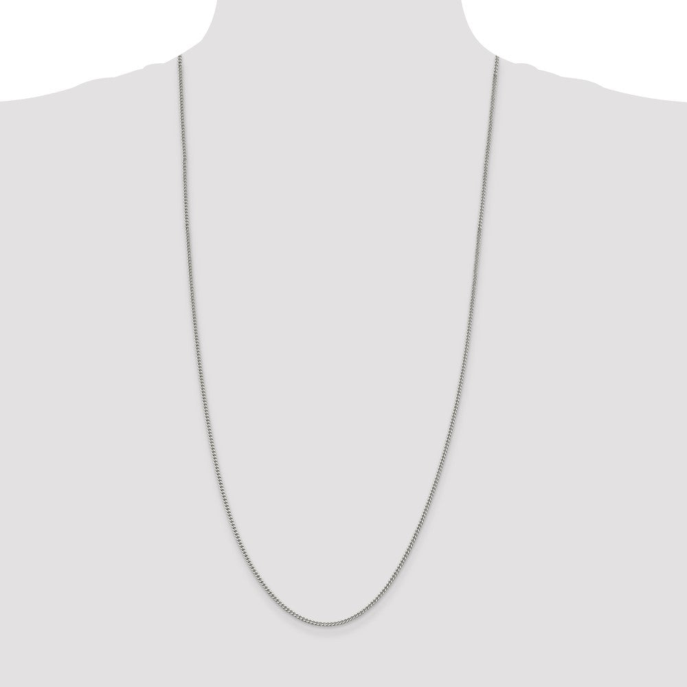 30 Inch Sterling Silver 2mm Curb Chain Necklace