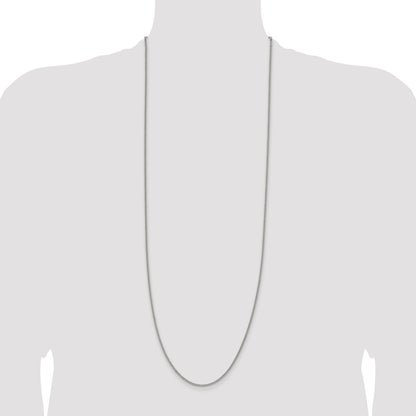36 Inch Sterling Silver 2mm Curb Chain Necklace
