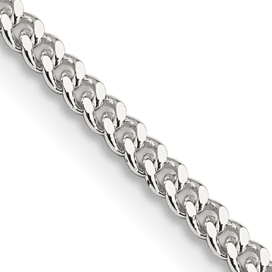 14 Inch Sterling Silver 2mm Curb Chain