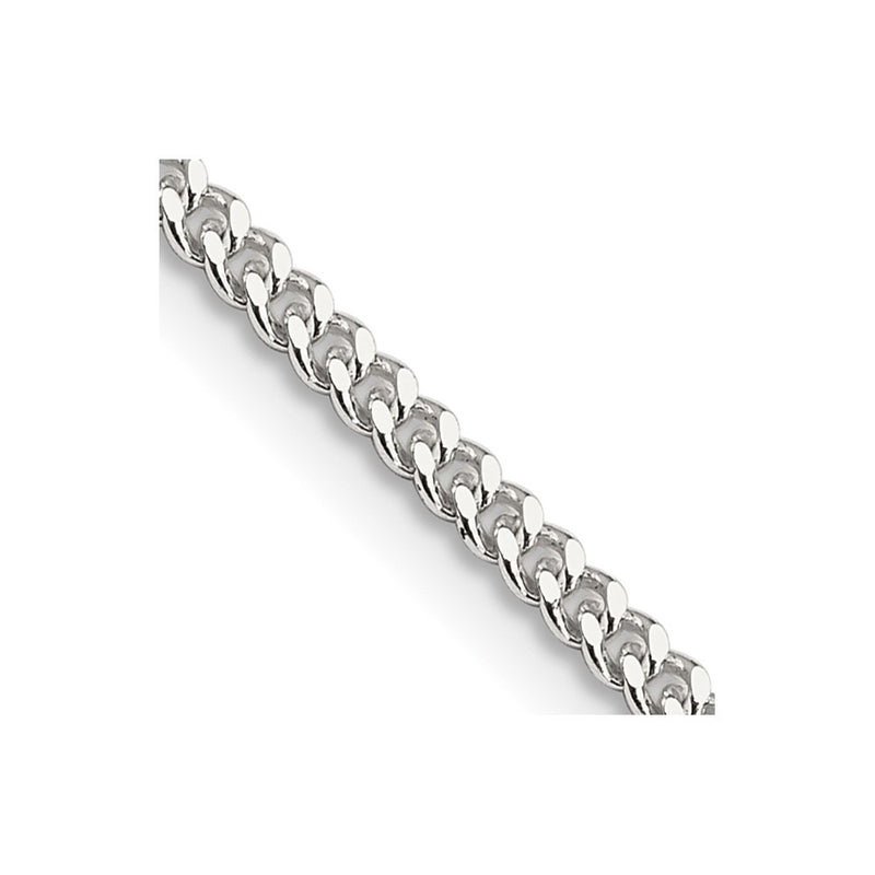 20 Inch Sterling Silver 2mm Curb Chain Necklace