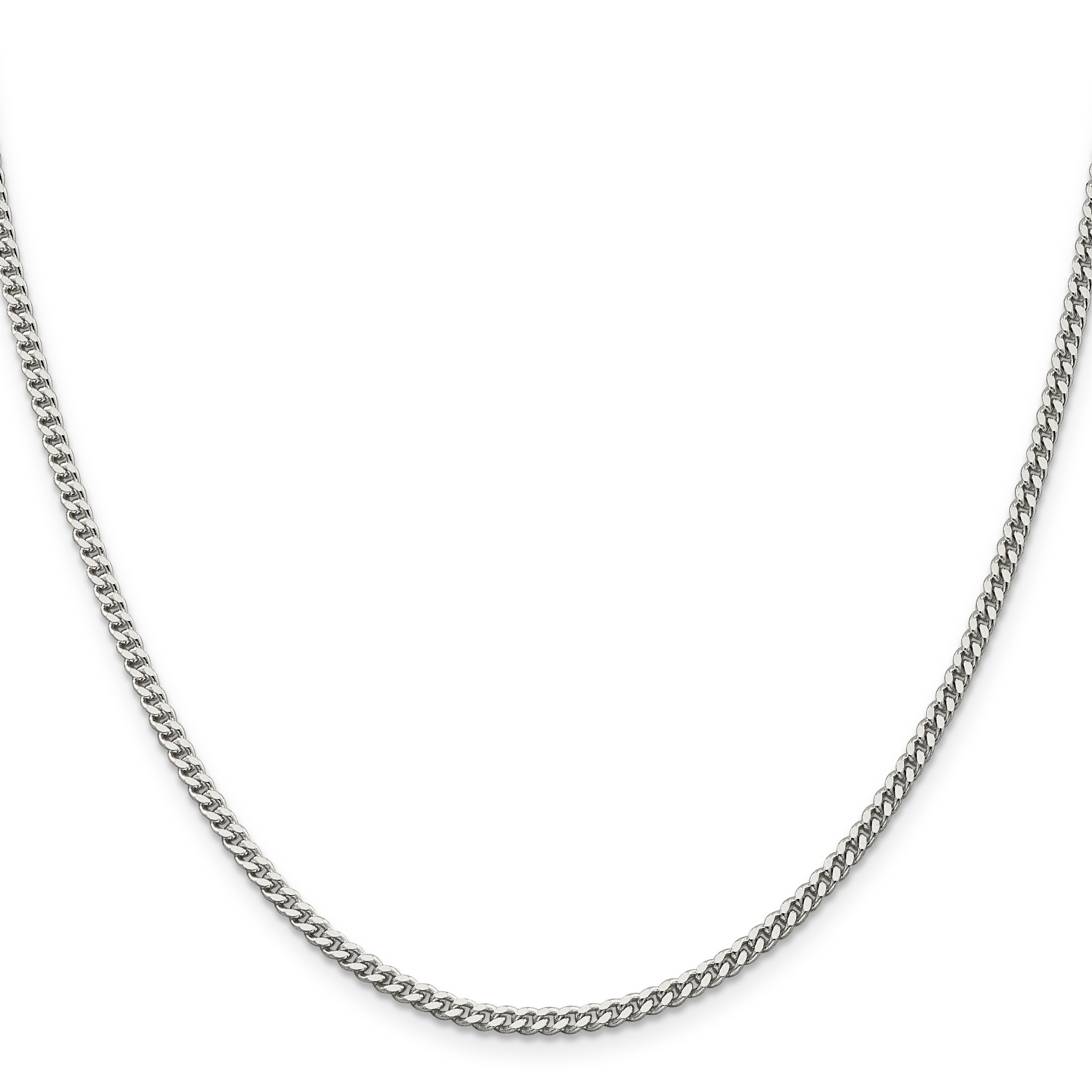 14 Inch Sterling Silver 3mm Curb Chain