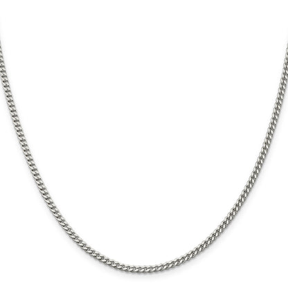 14 Inch Sterling Silver 3mm Curb Chain