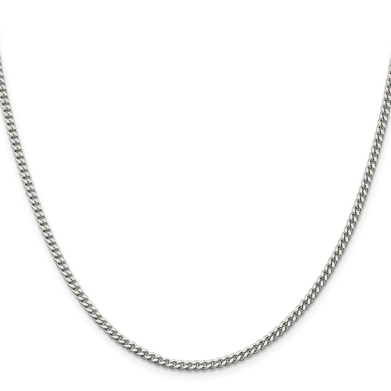 30 Inch Sterling Silver 3mm Curb Chain Necklace