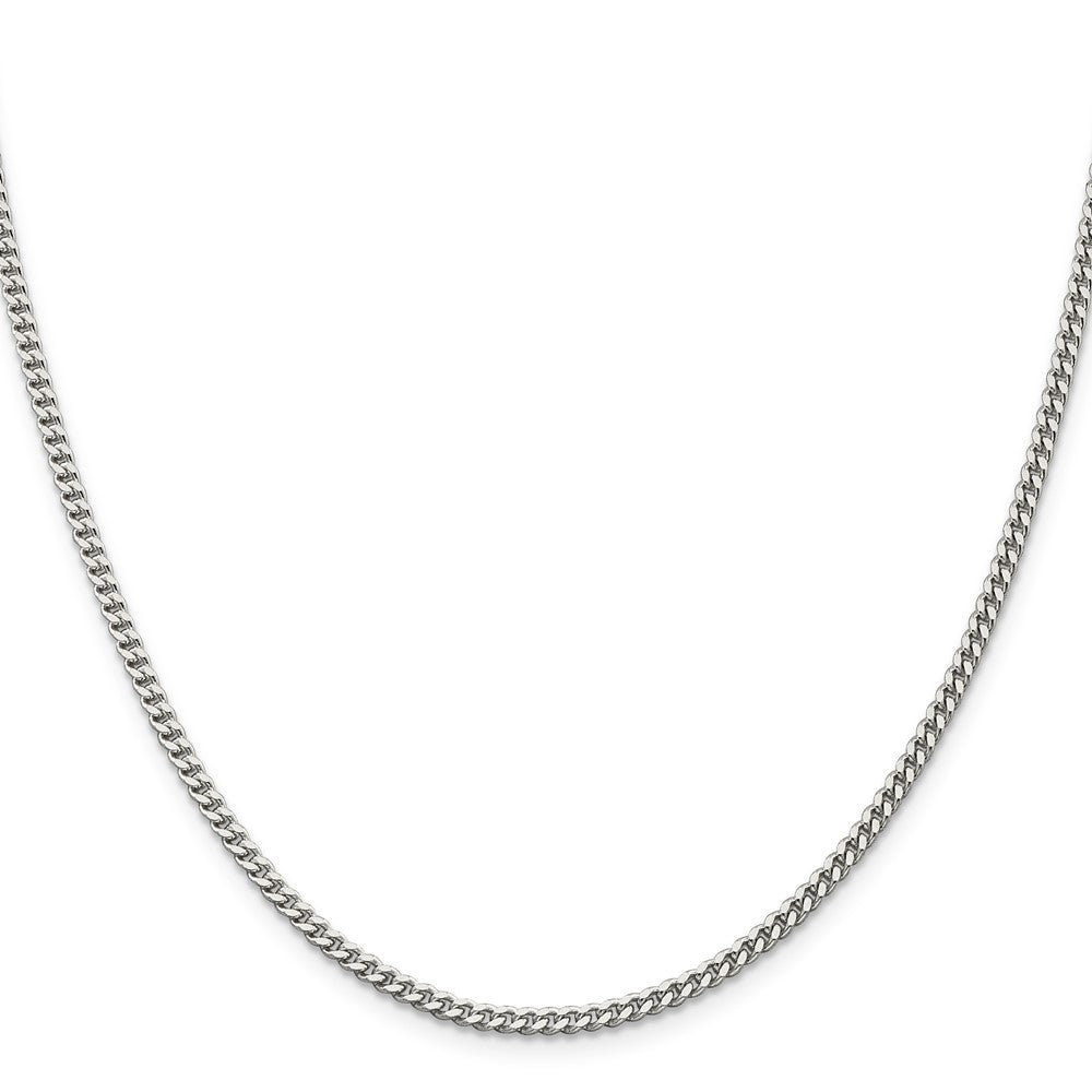 36 Inch Sterling Silver 3mm Curb Chain Necklace