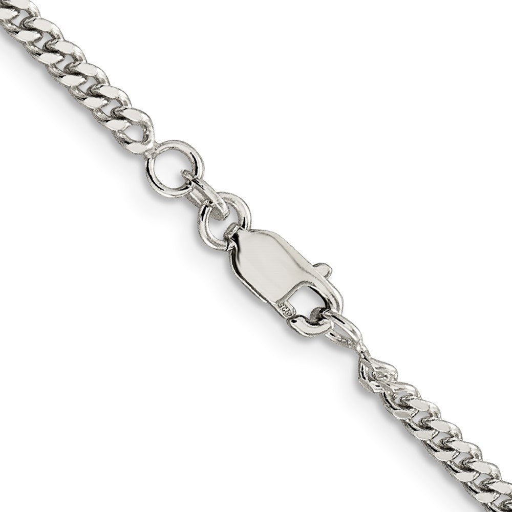 22 Inch Sterling Silver 3mm Curb Chain Necklace