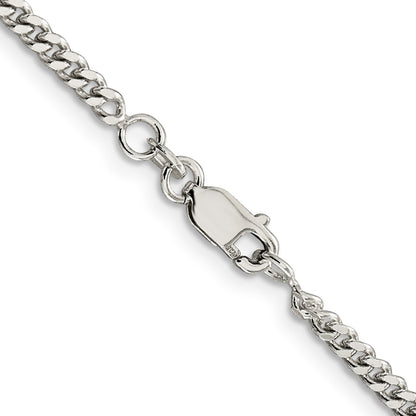 36 Inch Sterling Silver 3mm Curb Chain Necklace