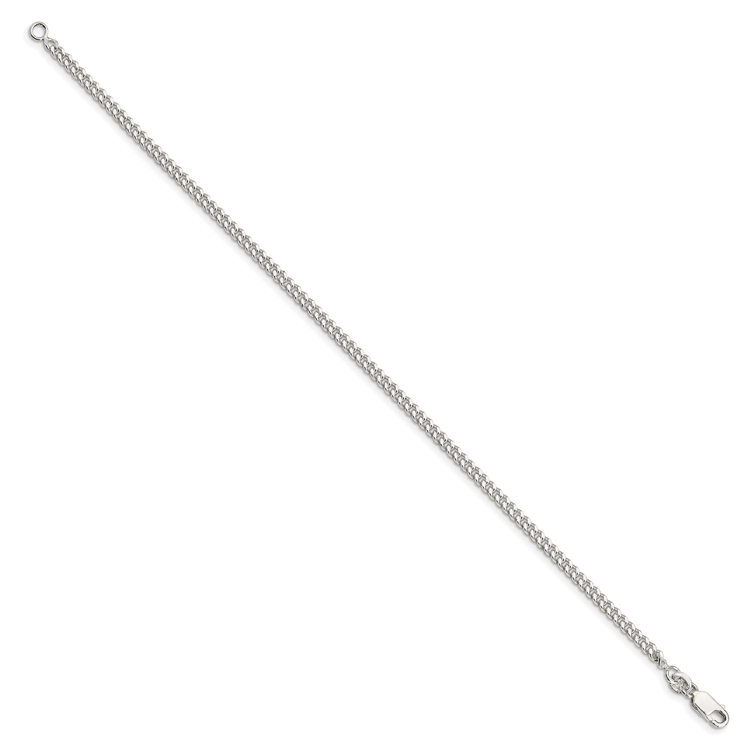 7 Inch Sterling Silver 3mm Curb Chain