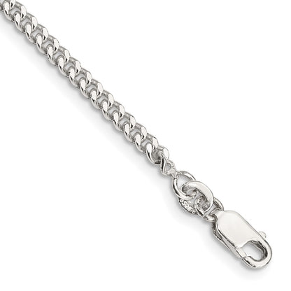 9 Inch Sterling Silver 3mm Curb Chain Anklet