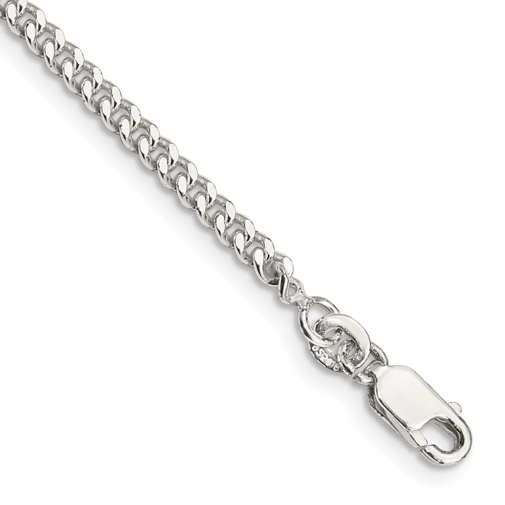 7 Inch Sterling Silver 3mm Curb Chain Bracelet