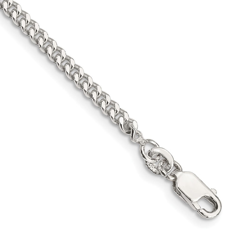7 Inch Sterling Silver 3mm Curb Chain Bracelet