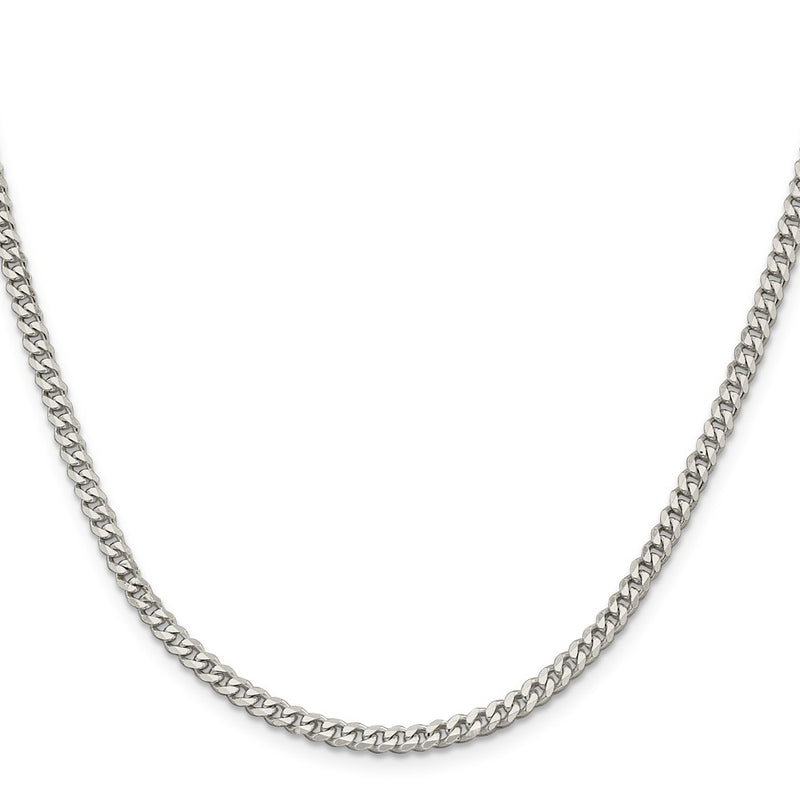 26 Inch Sterling Silver 3.5mm Curb Chain Necklace