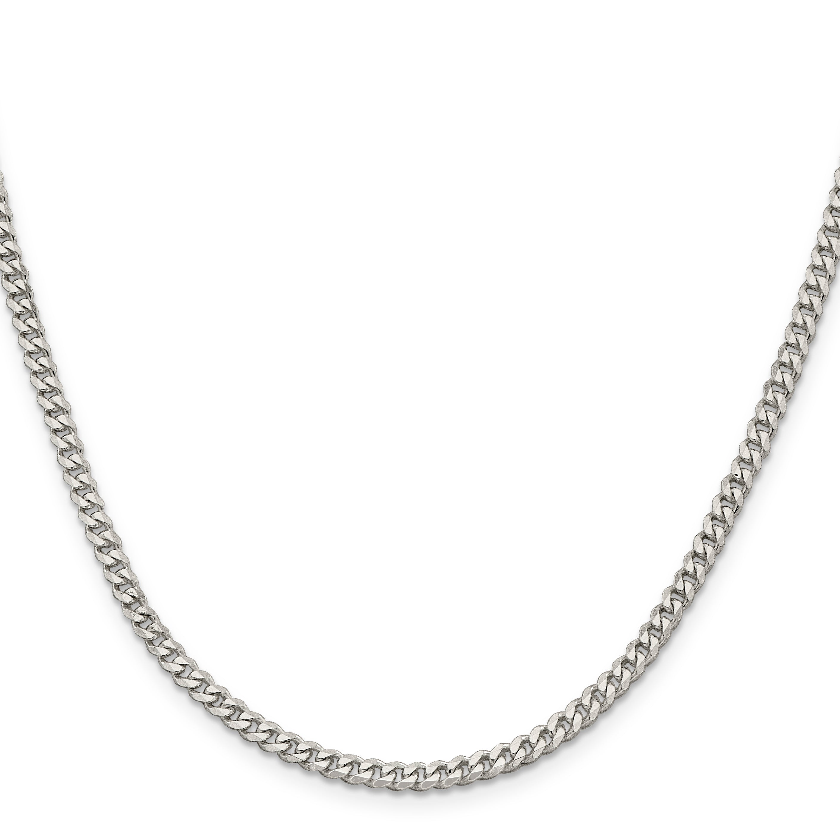 28 Inch Sterling Silver 3.5mm Curb Chain