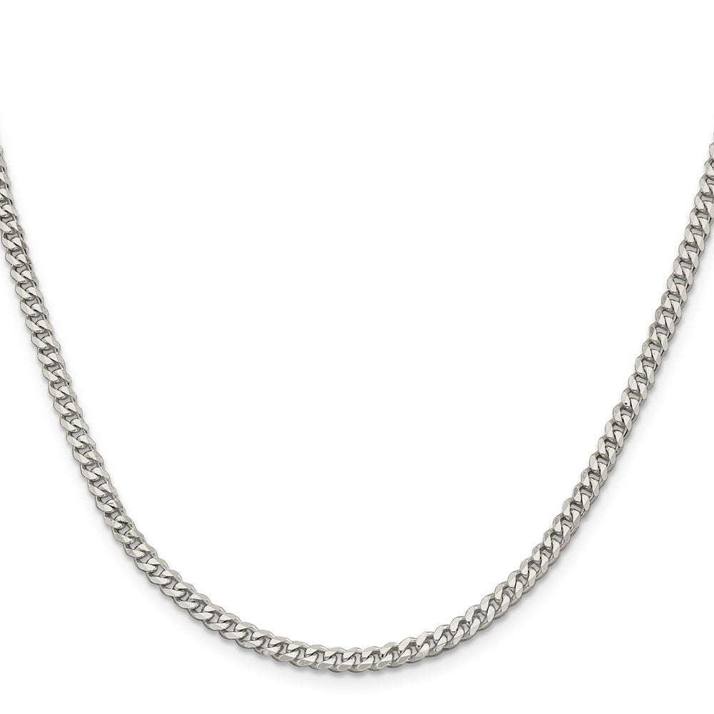 36 Inch Sterling Silver 3.5mm Curb Chain Necklace