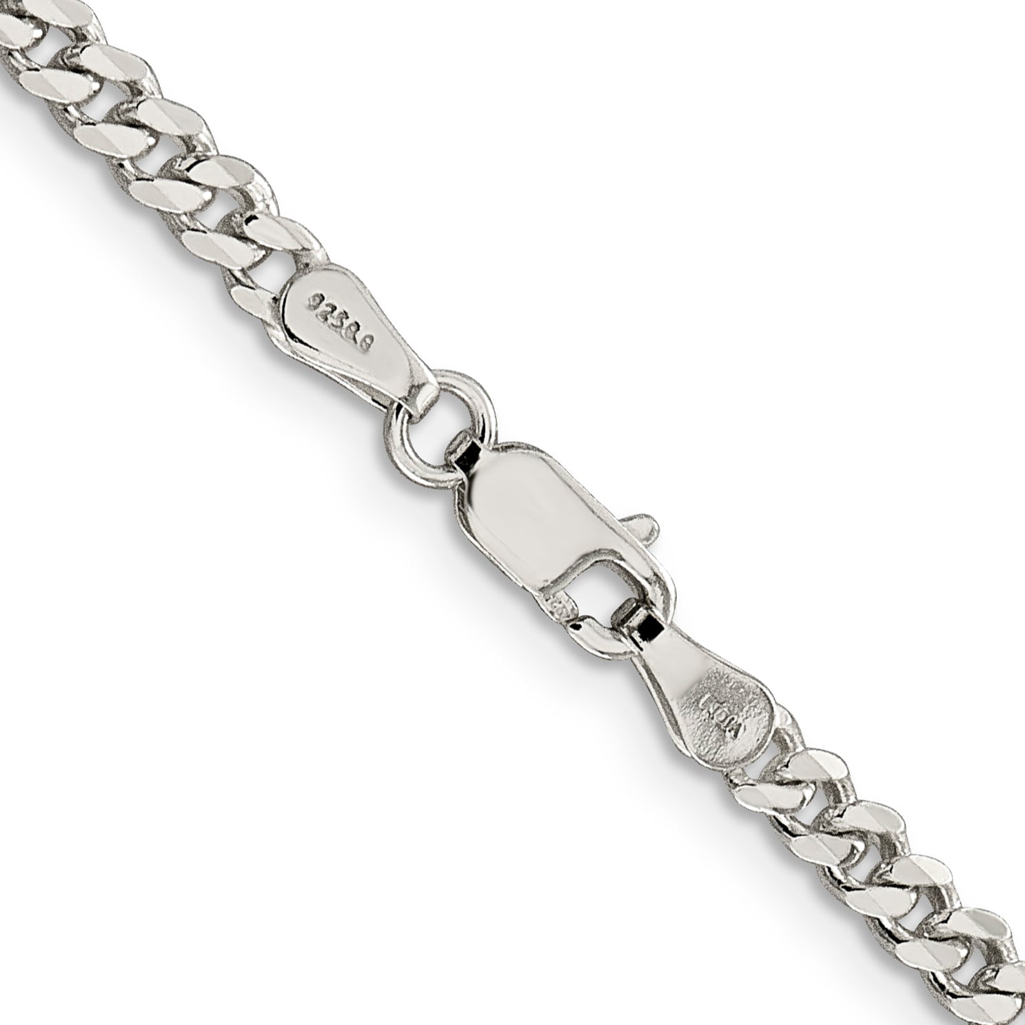 28 Inch Sterling Silver 3.5mm Curb Chain