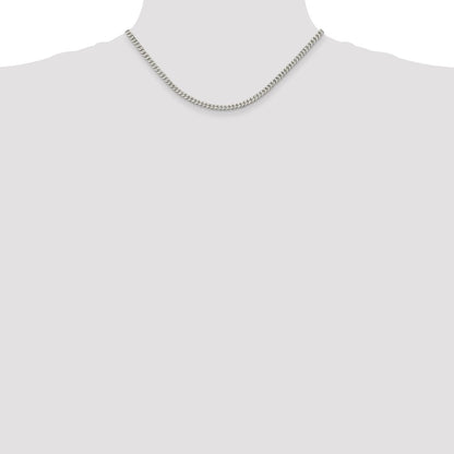 16 Inch Sterling Silver 3.5mm Curb Chain Necklace