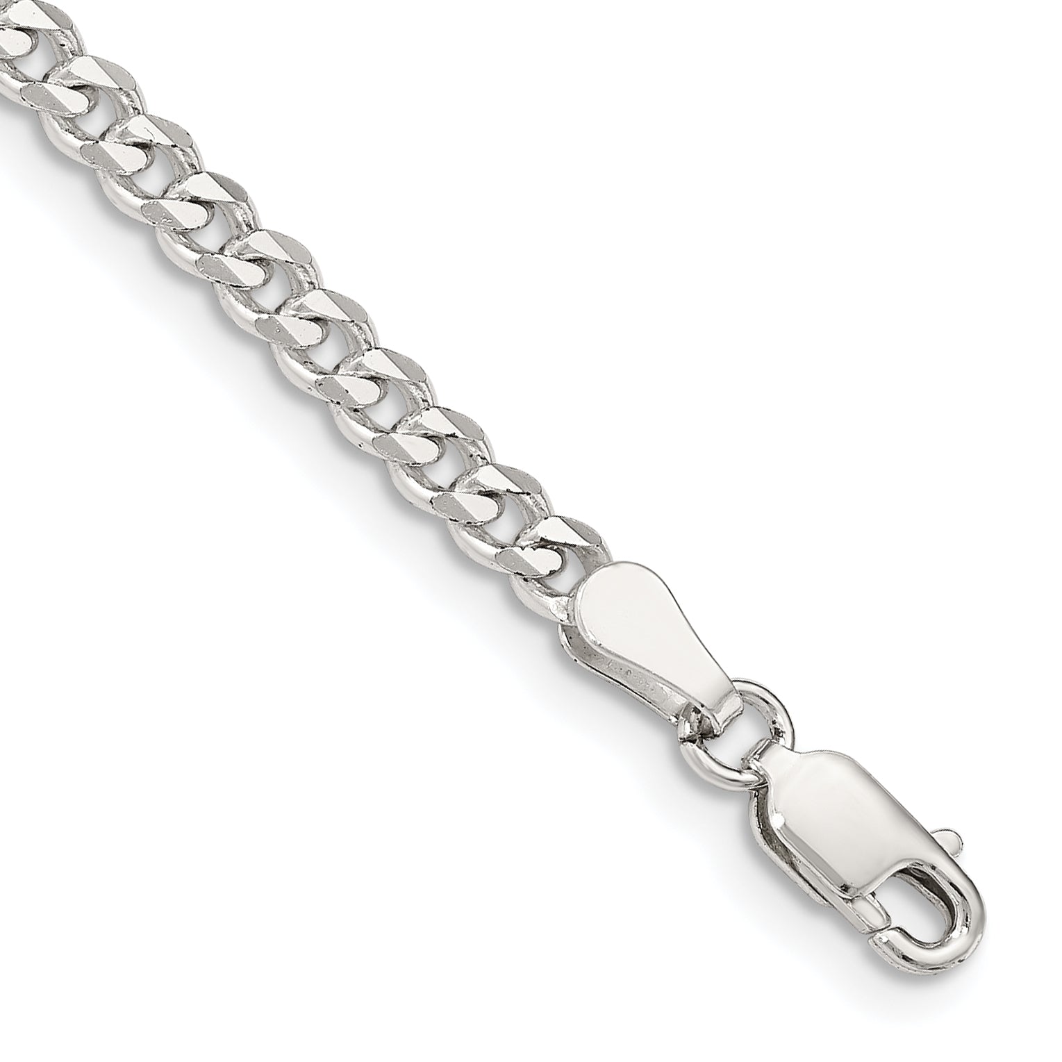 7 Inch Sterling Silver 3.5mm Curb Chain