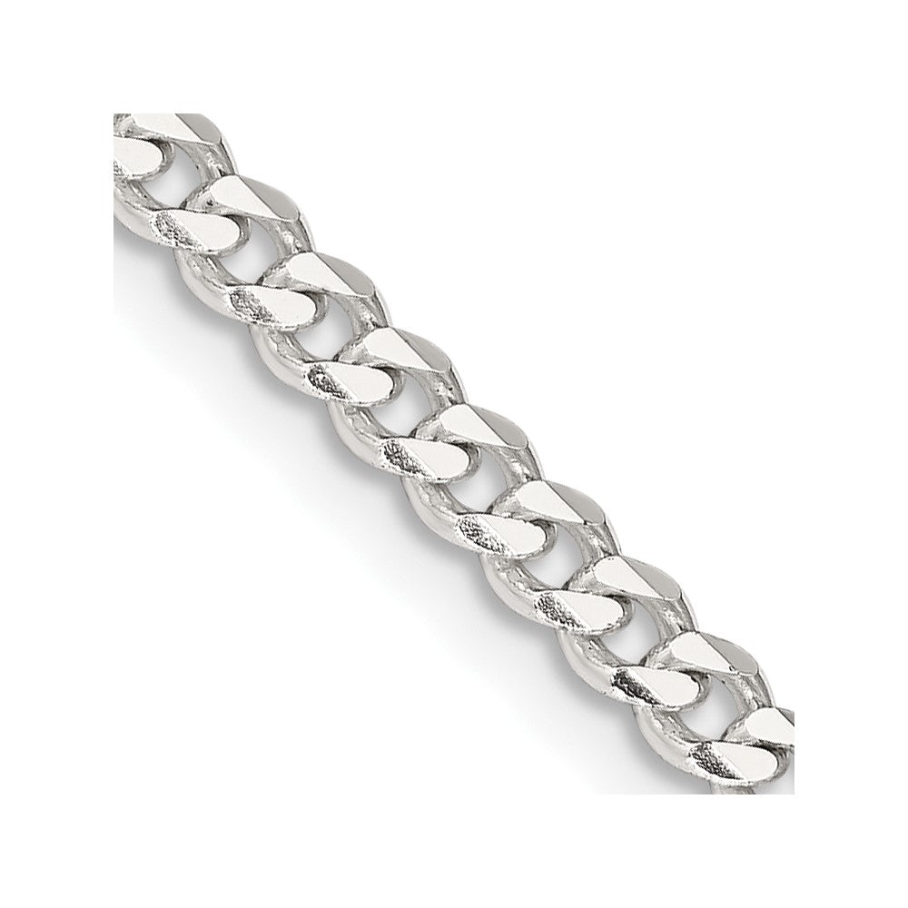36 Inch Sterling Silver 3.5mm Curb Chain Necklace