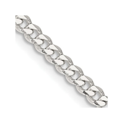 36 Inch Sterling Silver 3.5mm Curb Chain Necklace