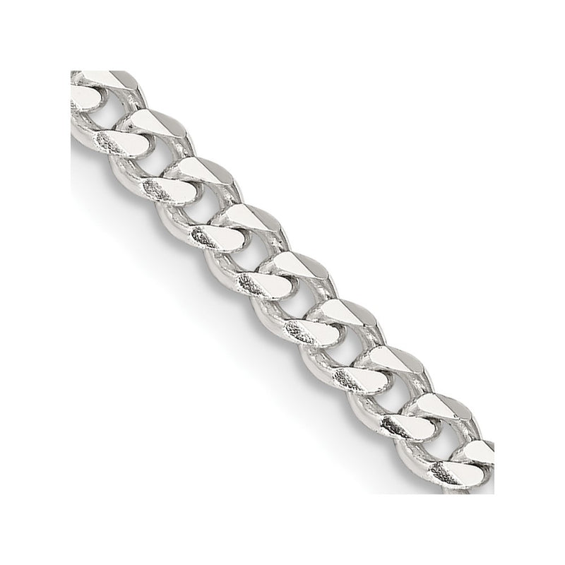 30 Inch Sterling Silver 3.5mm Curb Chain Necklace