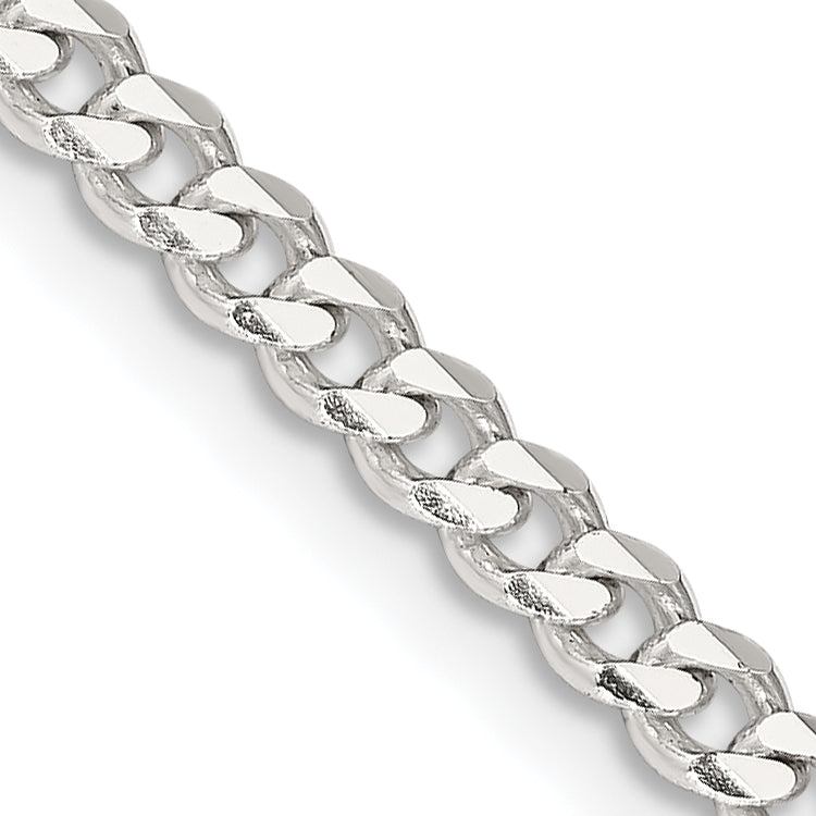 28 Inch Sterling Silver 3.5mm Curb Chain