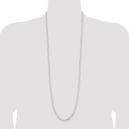 36 Inch Sterling Silver 4.5mm Curb Chain Necklace