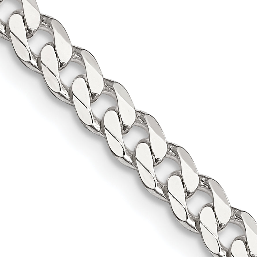 36 Inch Sterling Silver 4.5mm Curb Chain Necklace