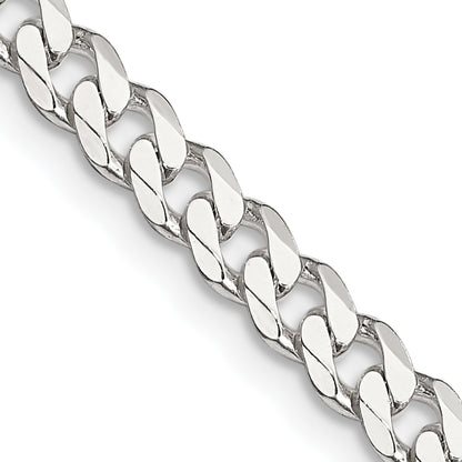 36 Inch Sterling Silver 4.5mm Curb Chain Necklace