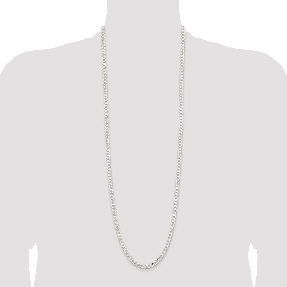 36 Inch Sterling Silver 5.7mm Curb Chain Necklace