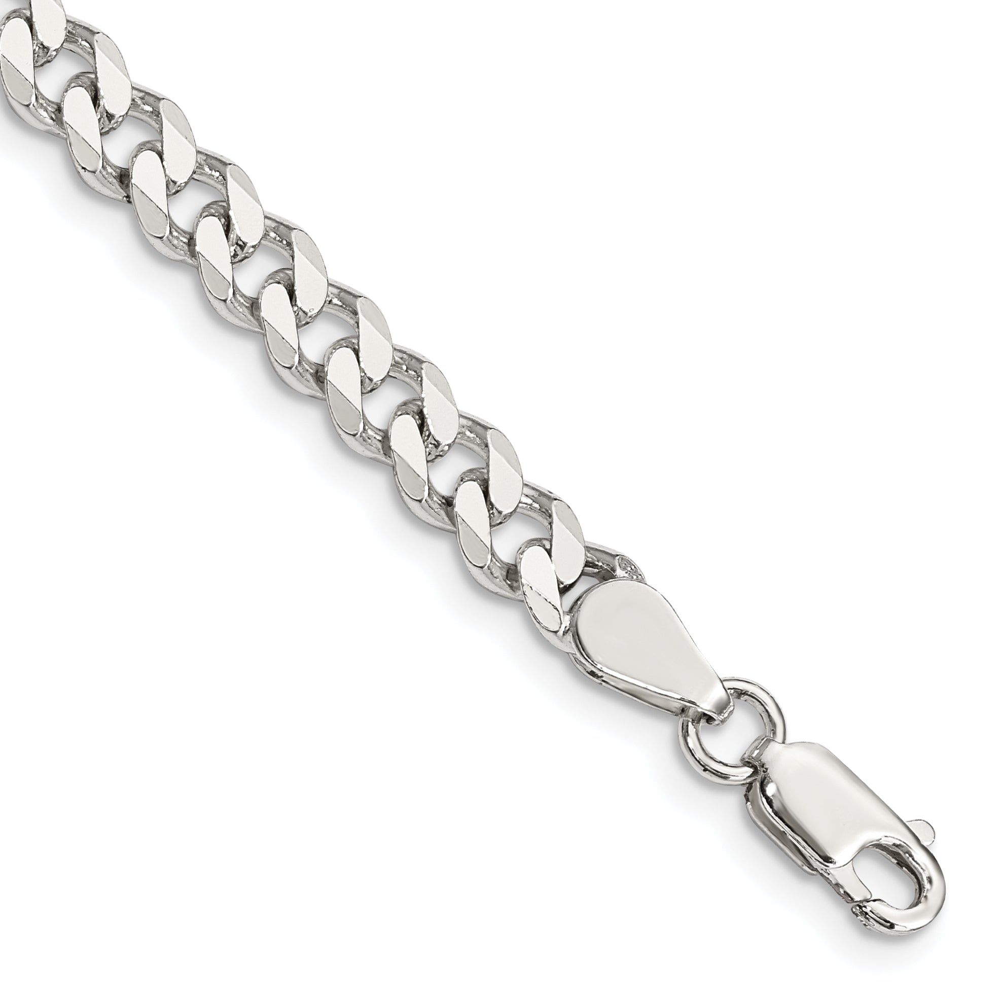 7 Inch Sterling Silver 5.7mm Curb Chain