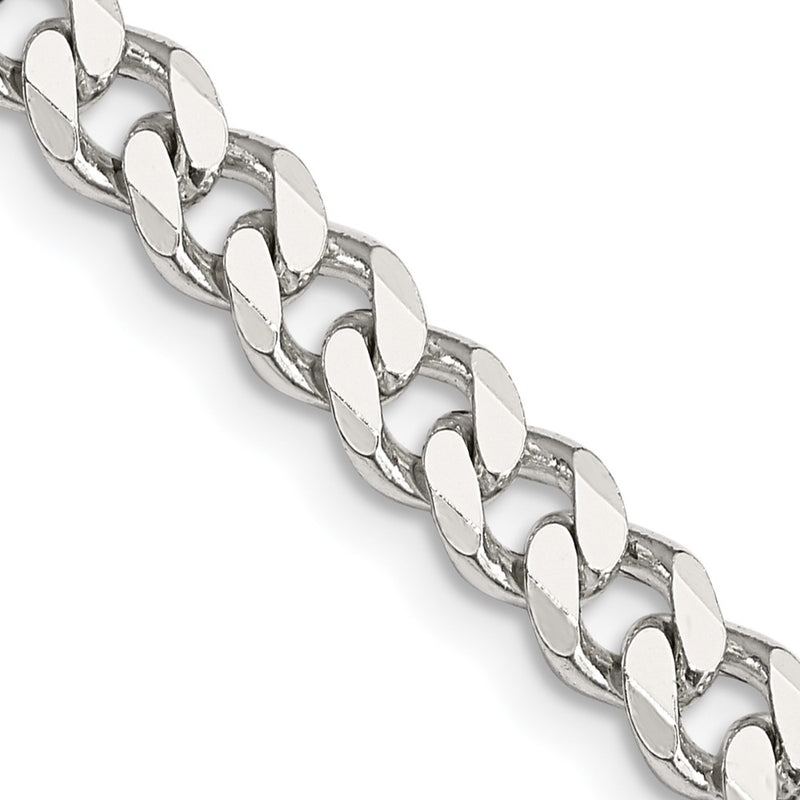 36 Inch Sterling Silver 5.7mm Curb Chain Necklace