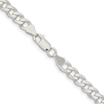 36 Inch Sterling Silver 6.5mm Curb Chain Necklace