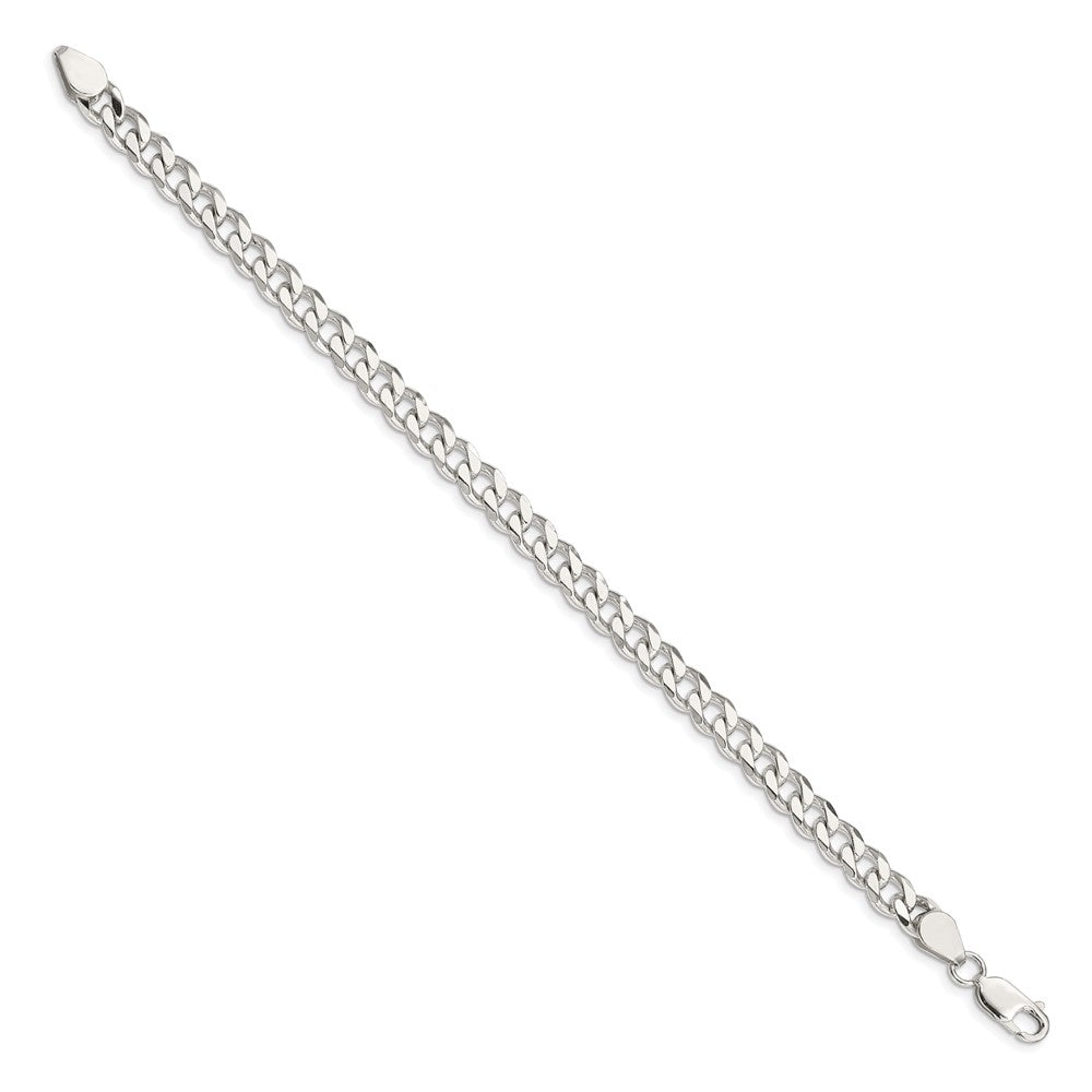 8 Inch Sterling Silver 6.5mm Curb Chain Bracelet