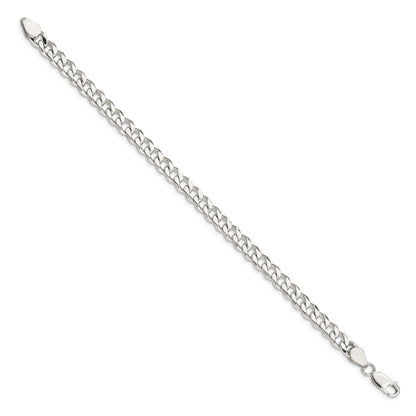 8 Inch Sterling Silver 6.5mm Curb Chain Bracelet