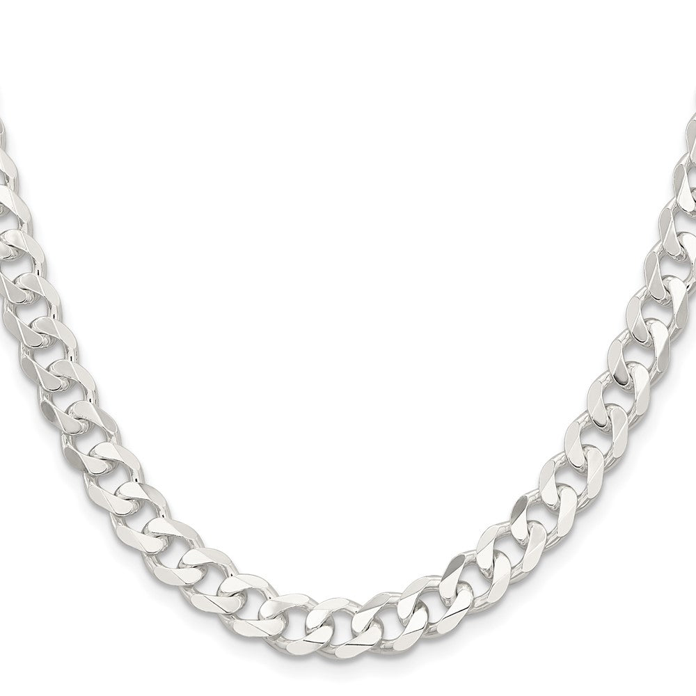 30 Inch Sterling Silver 7.5mm Curb Chain Necklace