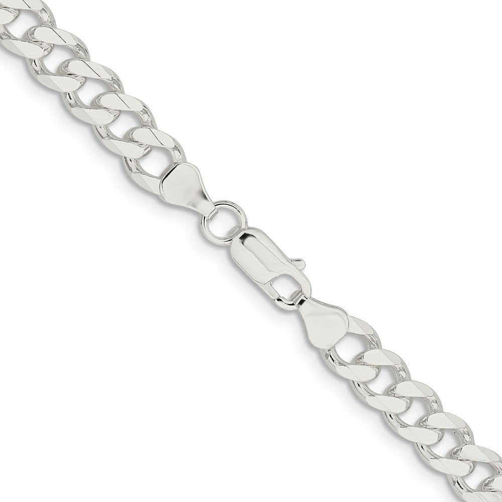 30 Inch Sterling Silver 7.5mm Curb Chain Necklace