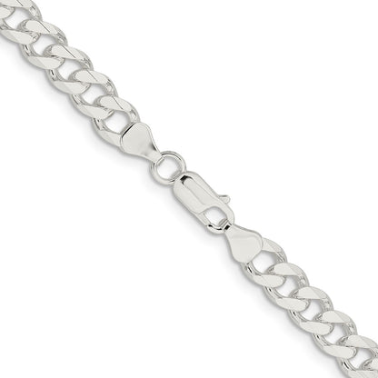 30 Inch Sterling Silver 7.5mm Curb Chain Necklace