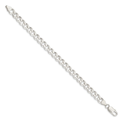 7 Inch Sterling Silver 7.5mm Curb Chain