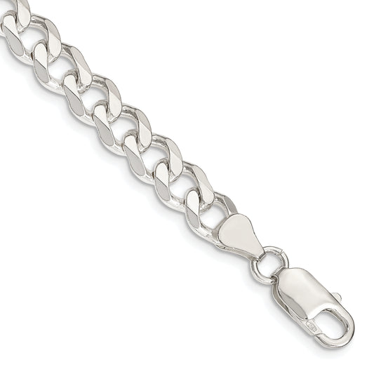 7 Inch Sterling Silver 7.5mm Curb Chain