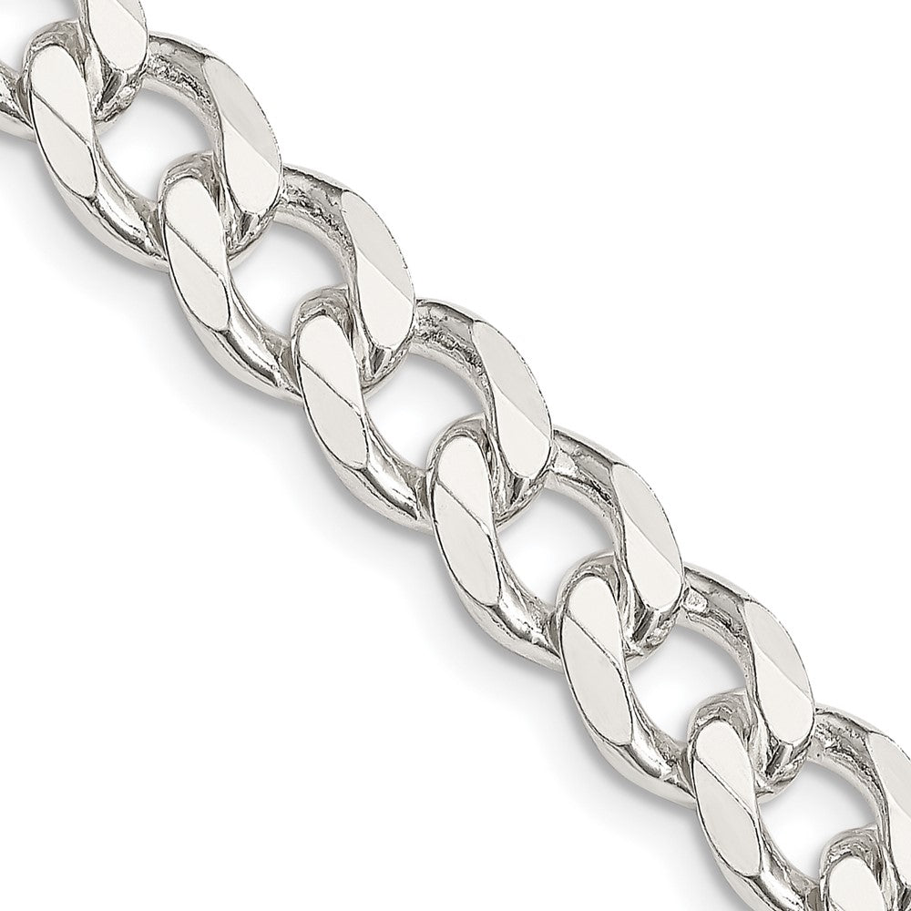 30 Inch Sterling Silver 8.3mm Curb Chain Necklace