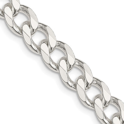 30 Inch Sterling Silver 8.3mm Curb Chain Necklace