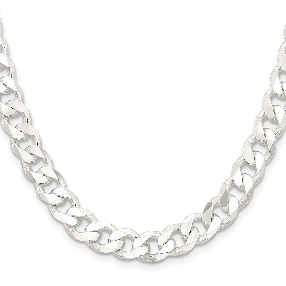 30 Inch Sterling Silver 9.3mm Curb Chain Necklace