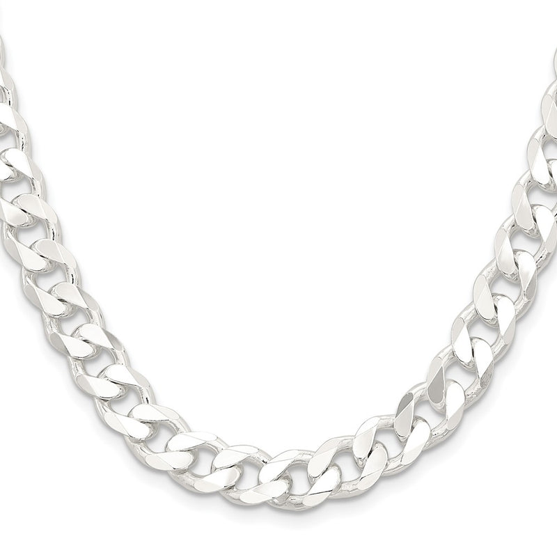 30 Inch Sterling Silver 9.3mm Curb Chain Necklace