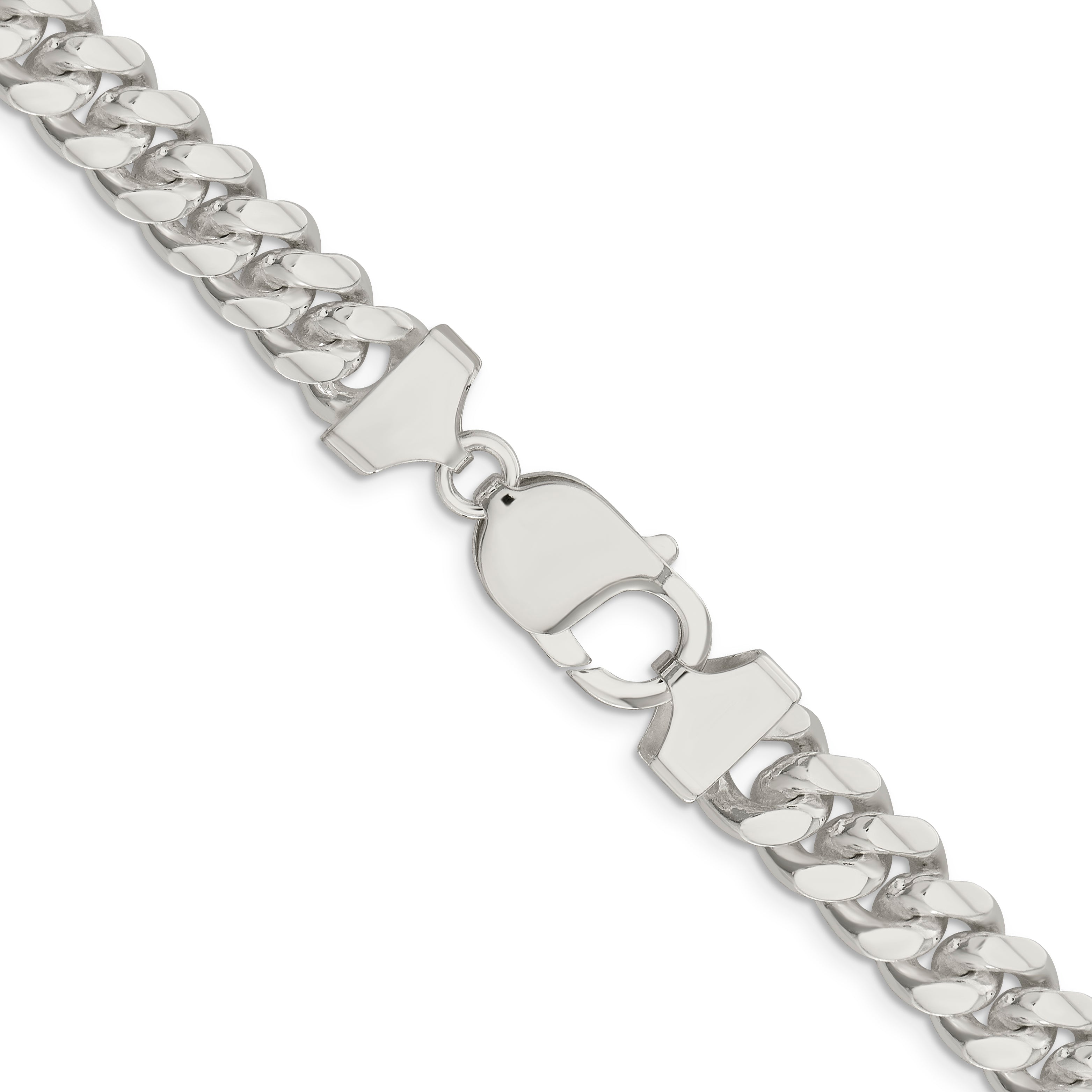 18 Inch Sterling Silver 9.3mm Curb Chain Necklace